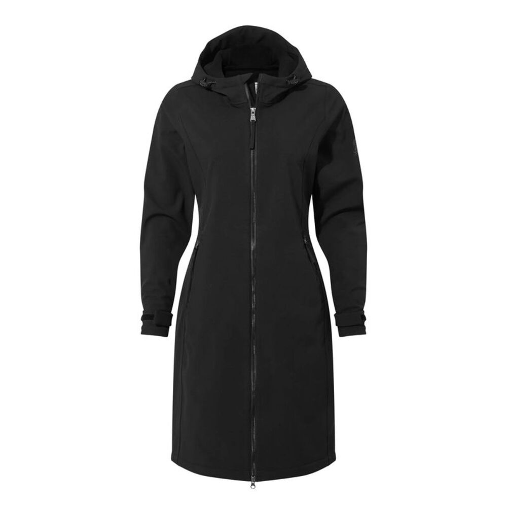 TOG24 Womens/Ladies Enya Long Length Soft Shell Jacket / Black